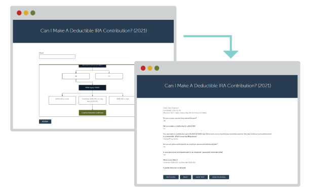 Interactive flowcharts become CRM notes